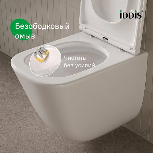 Фото Унитаз подвесной Iddis Torr TOQFDSEi25 безободковый купить в Абакане: цена, описание, фото. Интернет-магазин 4