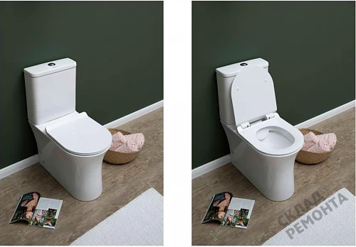 Фото Унитаз напольный Aquanet Roll-C 210764 безободковый купить в Абакане: цена, описание, фото. Интернет-магазин 2