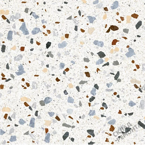 Фото Керамогранит матовый Steppe Ceramics Chips White белый 600*600*9 – купить в Абакане: цена, описание, фото. Интернет-магазин 1