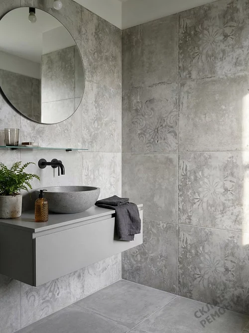 Фото Керамогранит матовый Alma Ceramica Тотем GFU6060TTM27R серый 600*600*9 – купить в Абакане: цена, описание, фото. Интернет-магазин 1